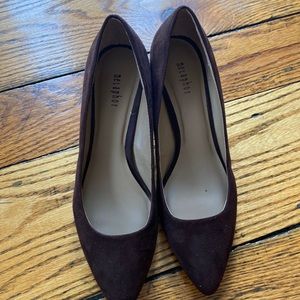 Medford brown suede high heel, size 7 1/2, new!